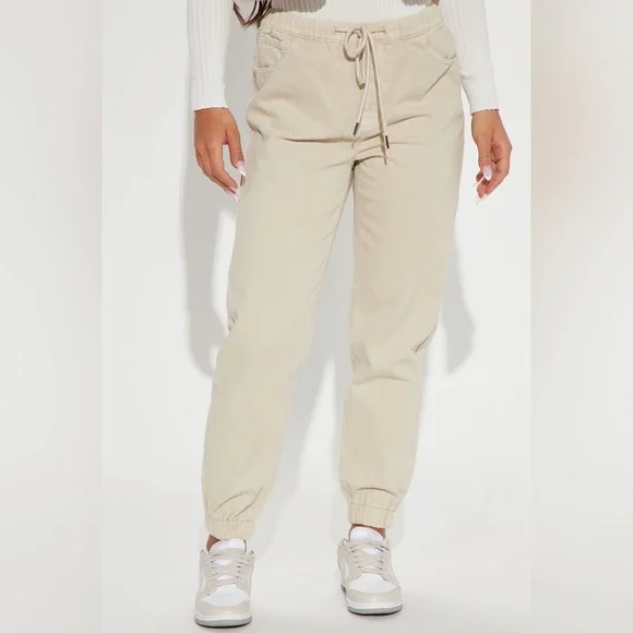 Fashion Nova Pants Jumpsuits Tomgirl Tie Waist Jogger Jeans